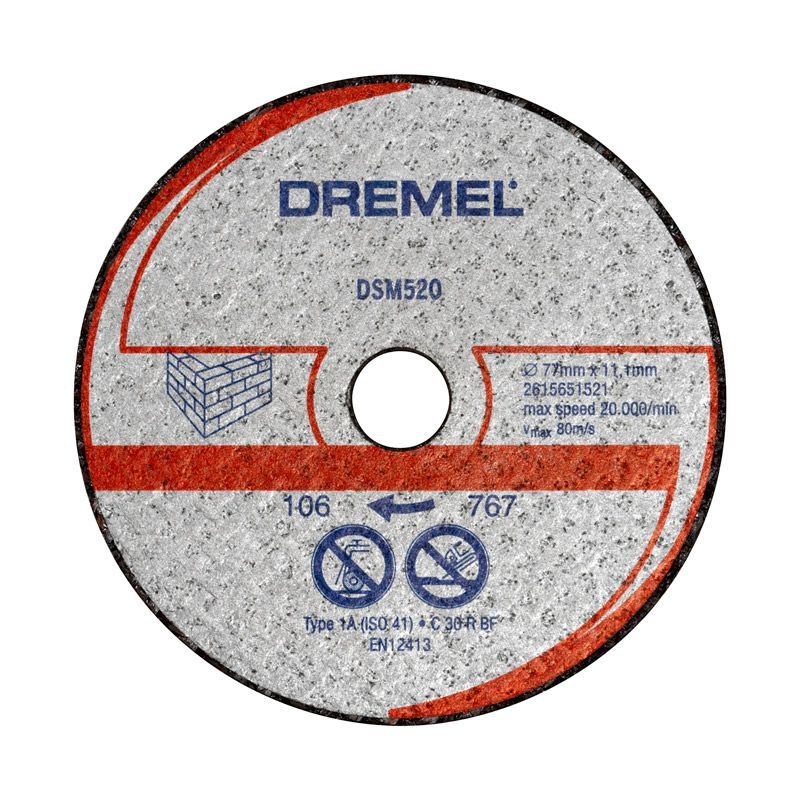Mūra griešanas disks Dremel 2615S520JB; 77 mm