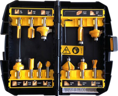 Frēžu komplekts DeWalt DT90016-QZ; 12 gab.