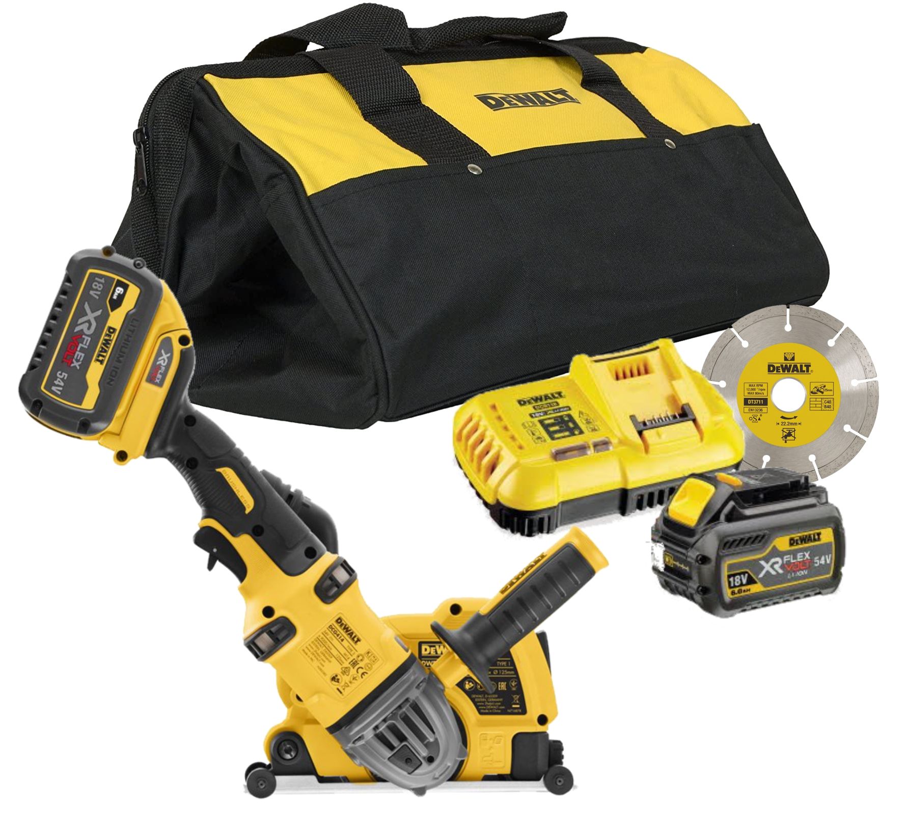 Vagu veidotājs DeWalt DCG4610T2-QW; 2x6,0 Ah akum.