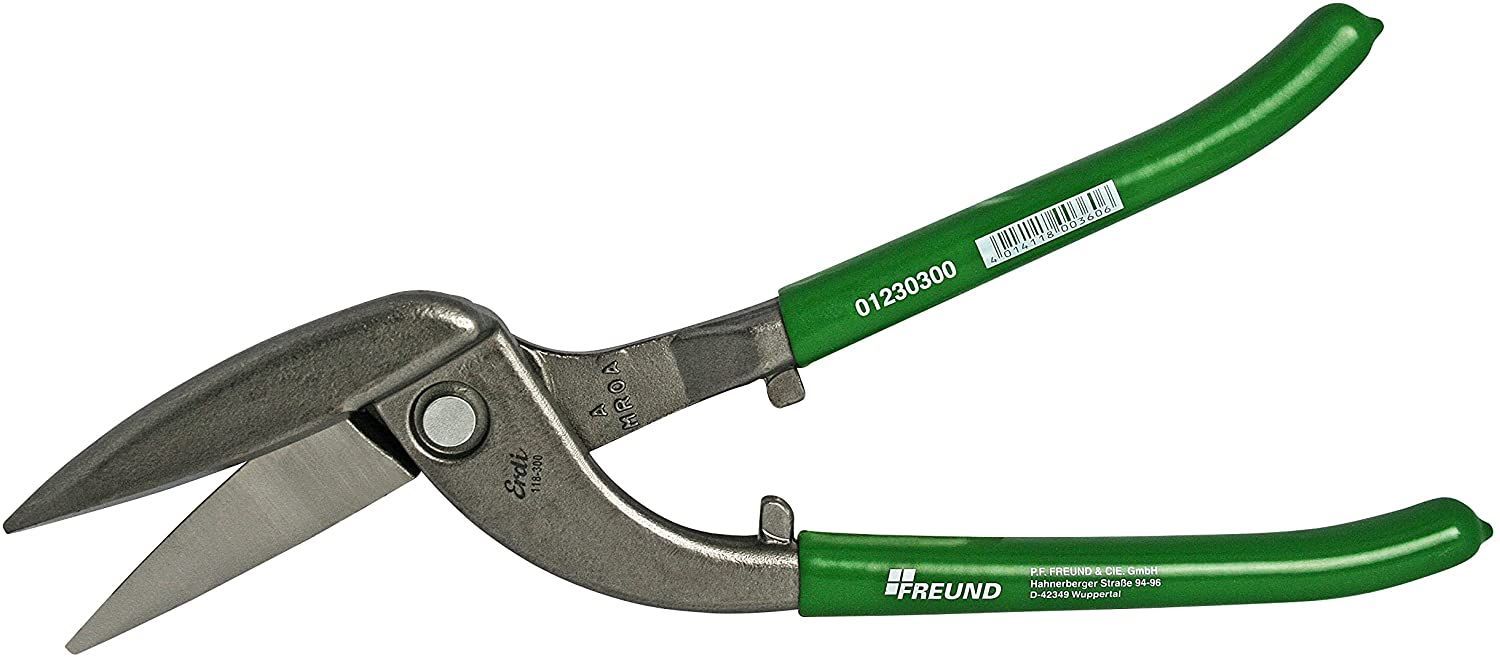 Metāla griešanas šķēres Freund Pelikan; HRC 56; 300 mm; labās rokas