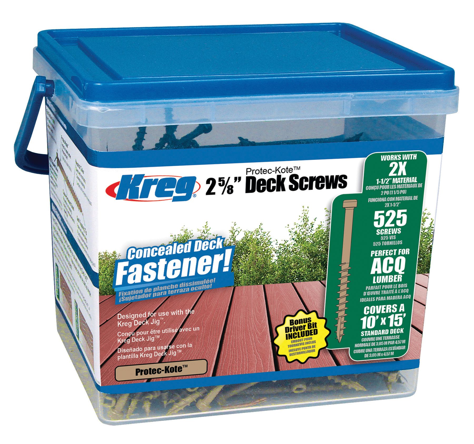 Koka skrūve Kreg SDK-C262W; Pan-Head; 2,625''; 67 mm; 525 gab.