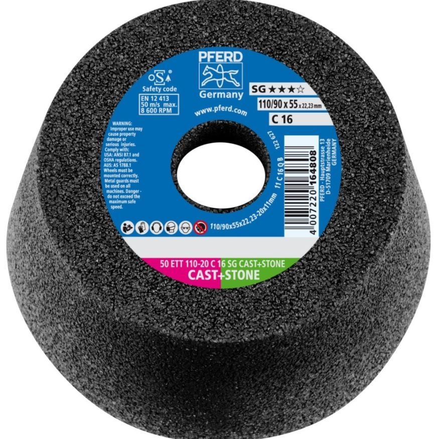 Bļodiņas riteņi Pferd C16 SG CAST+STONE 50 ETT; 110x20 mm
