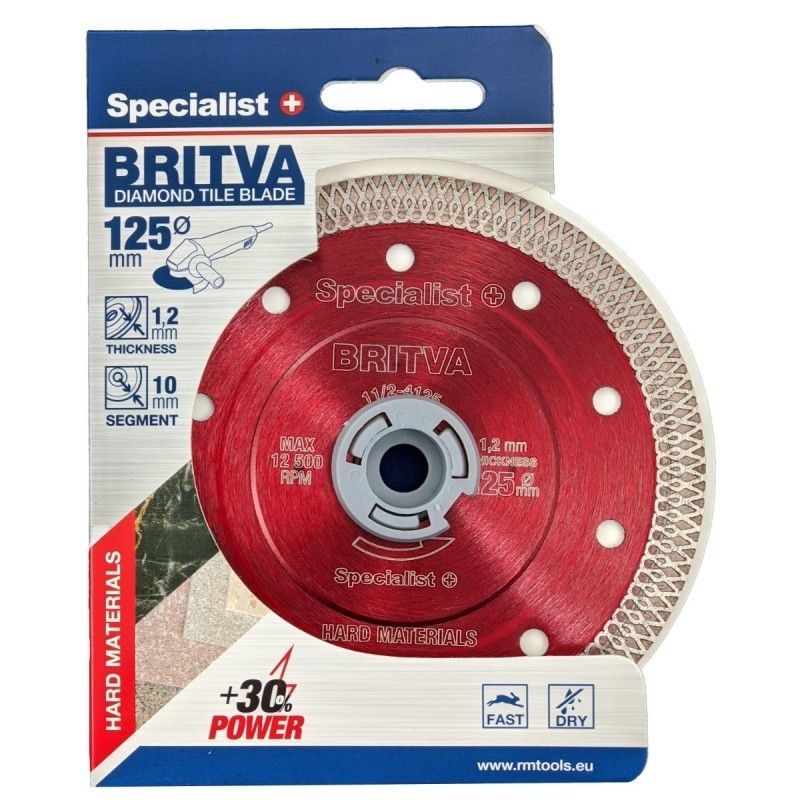 Dimanta slīpēšanas disks Specialist BRITVA 11/2-4125; 125 mm