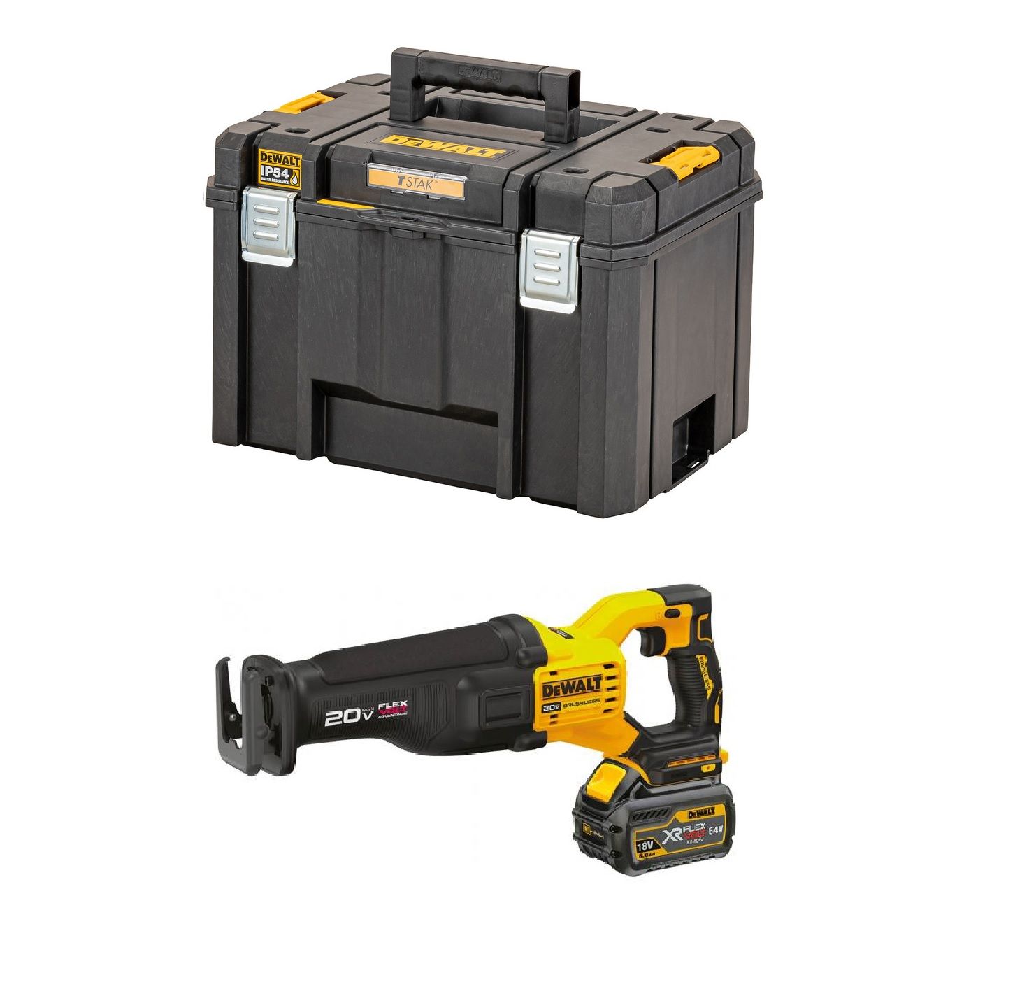 Zobenzāģis DeWalt XR DCS386T1; 18 V; 1x6,0 Ah akum.