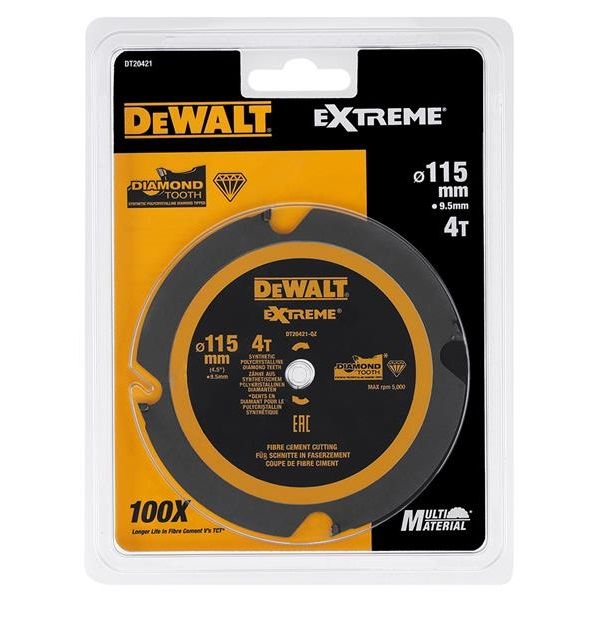 Dimanta griešanas disks DeWalt DT20421; 115x9,5 mm; Z4