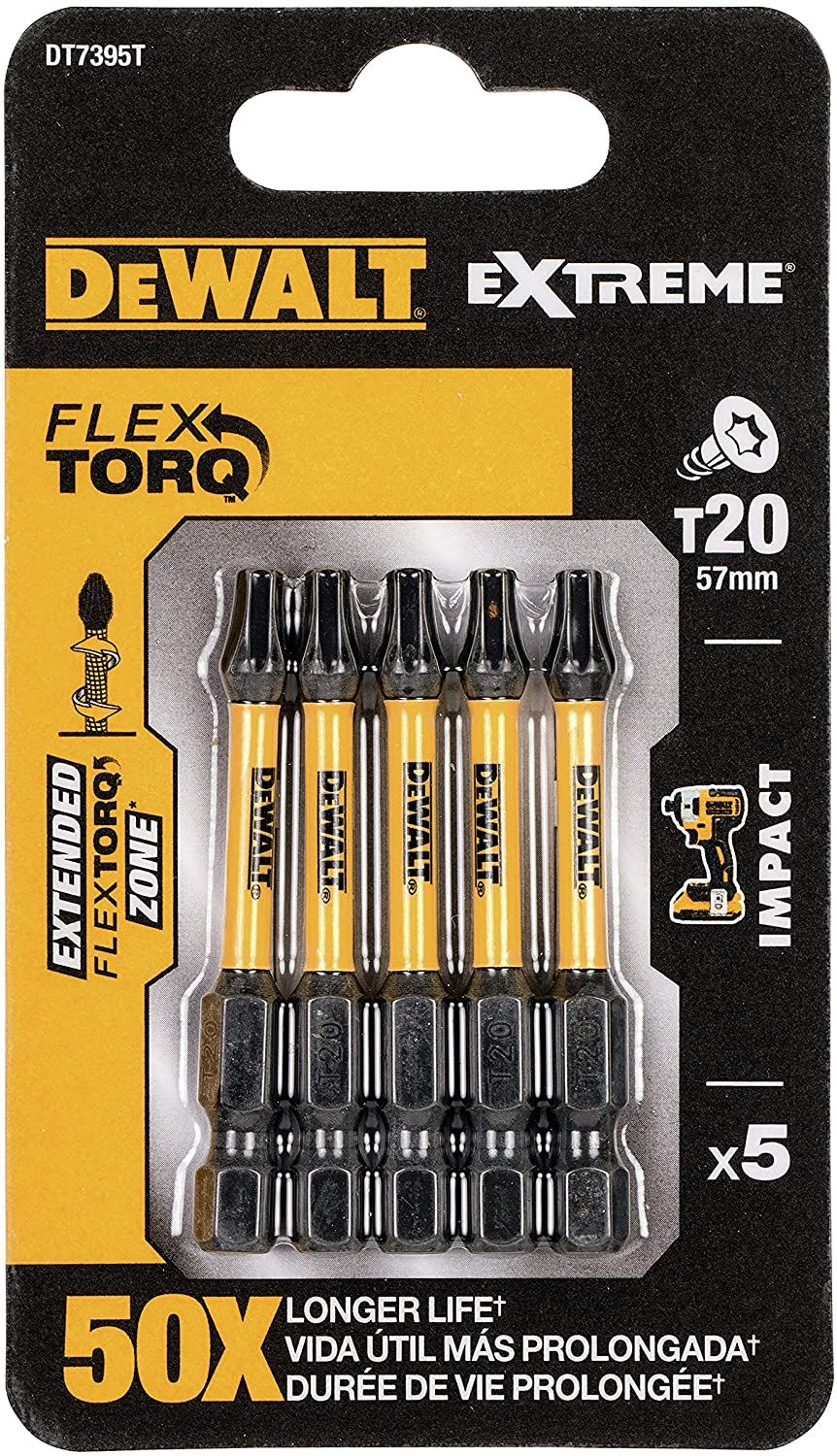 Skrūvgriežu uzgaļu komplekts DeWalt DT7395T-QZ; 5 gab.