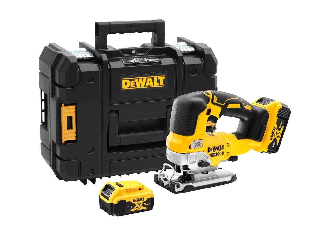 Figūrzāģis ar akumulatoru DeWalt DCS334P2-QW; 18 V; 2x5,0 Ah akum.