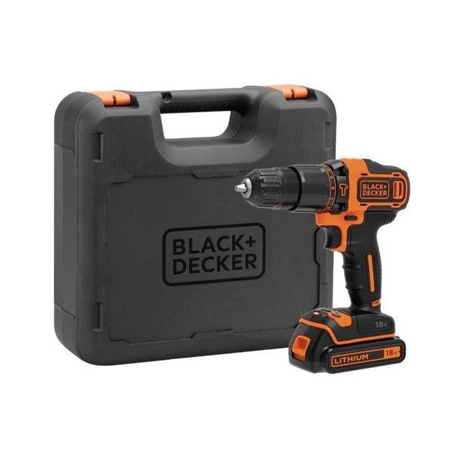 Akumulatora triecienurbjmašīna-skrūvgriezis Black & Decker BDCHD18K-QW; 18 V; 1x1,5...