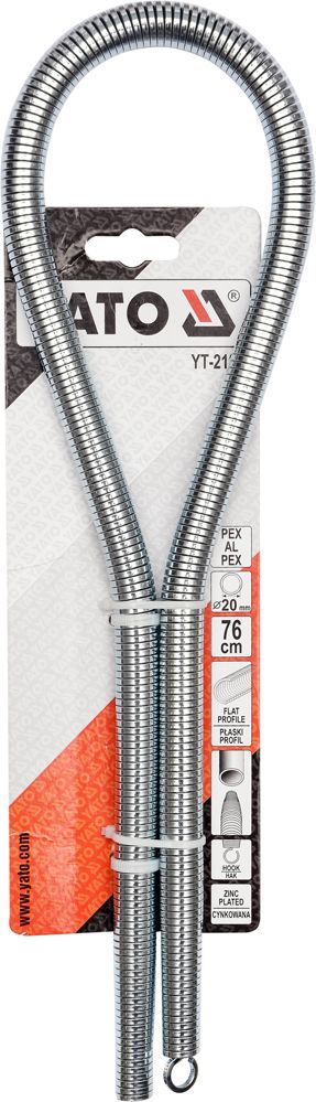 Iekšējo cauruļu locīšanas atsperi Yato YT-21851; 20 mm/76 cm