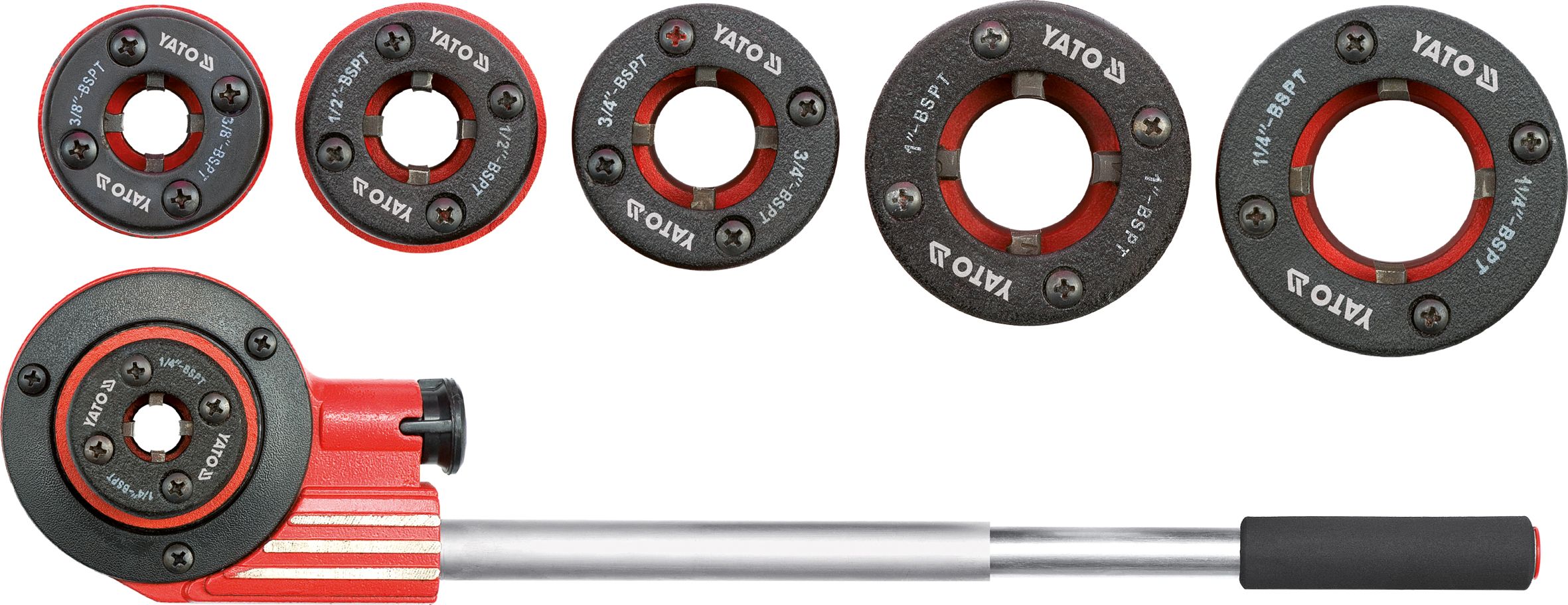 7-daļu vītņu veidošanas rīku komplekts Yato YT-2900