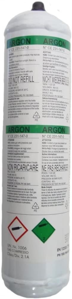 Gāze Telwin Argon; 1 l; vienreizējai lietošanai