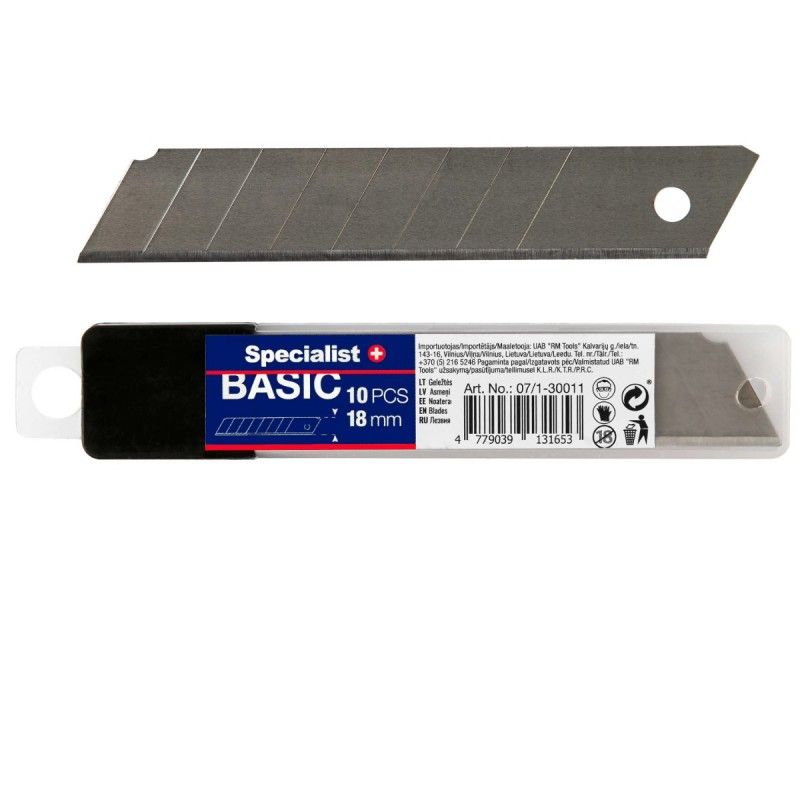 Nažu asmeņi Specialist Basic; 18 mm; 10 gab.