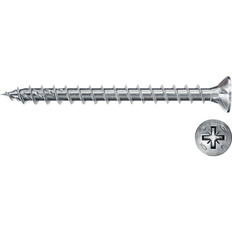 Koka skrūve Fischer Power-Fast II FPF II CZP; PZ3; 6,0x120; 100 gab.