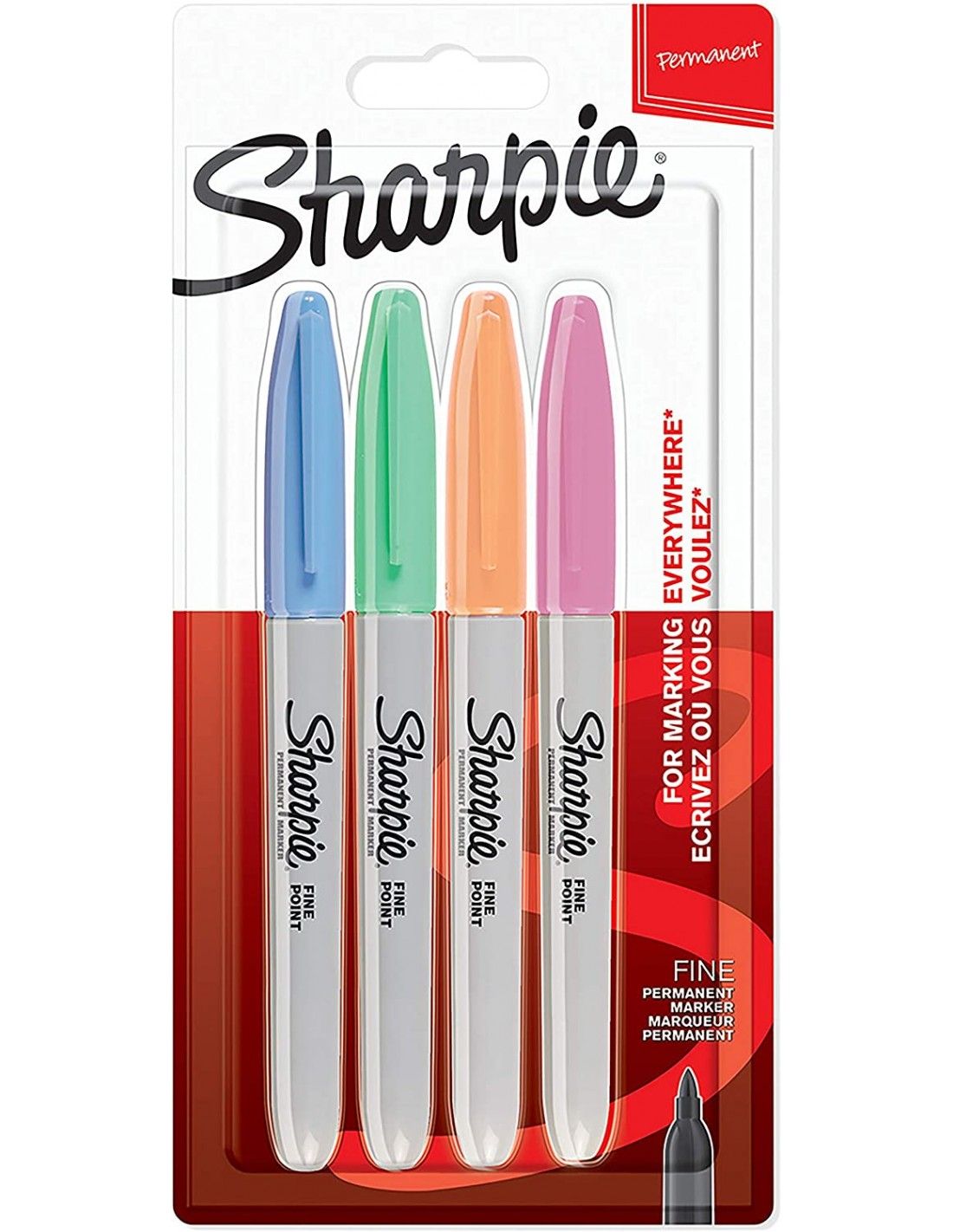 Marķieru komplekts Sharpie Fine; 4 gab.