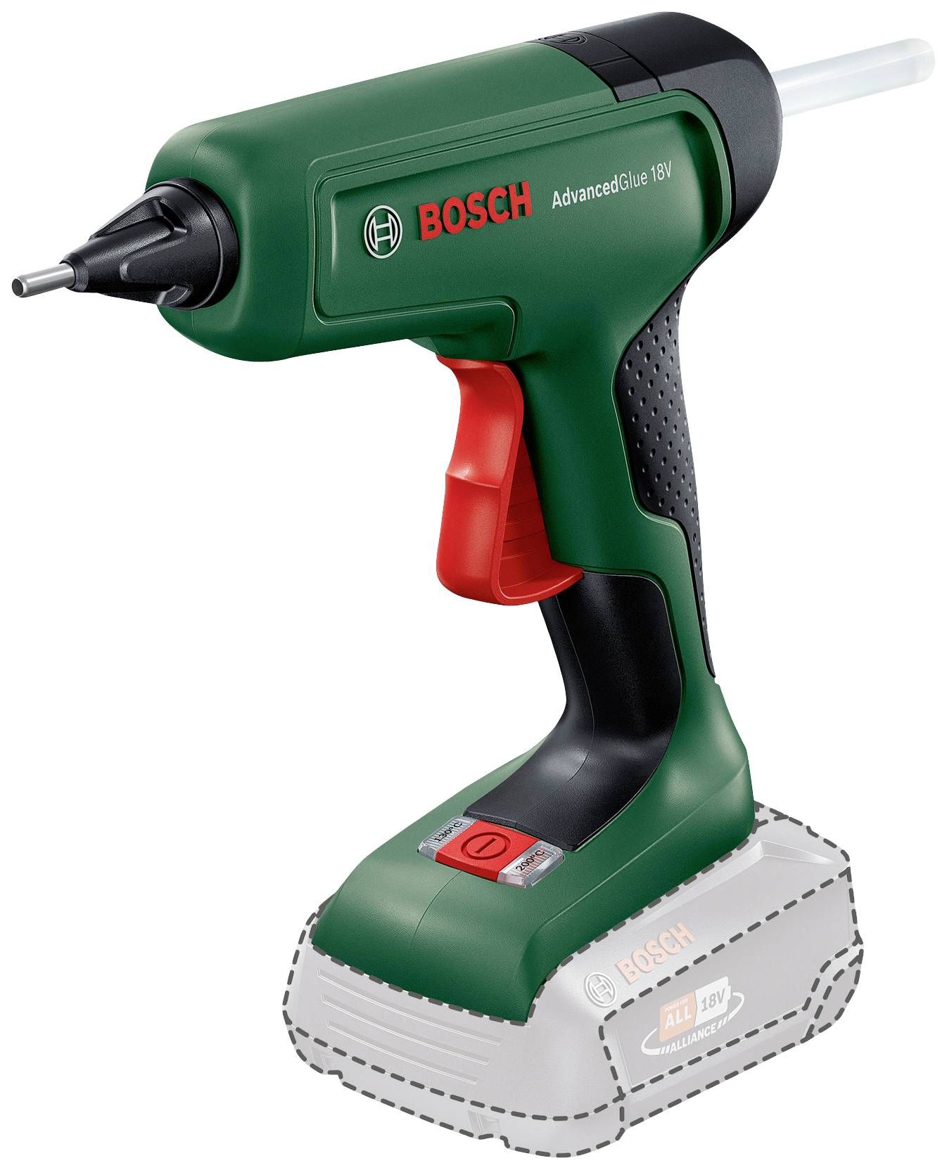 Līmes pistole Bosch Advanced Glue 18V; 18 V (bez akumulatora un lādētāja)