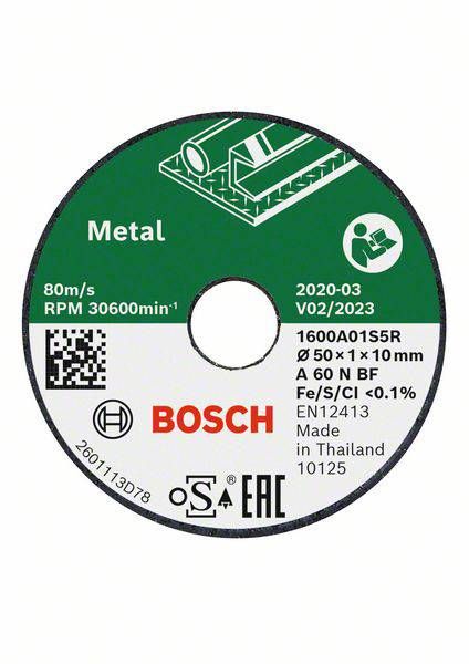 Griešanas disks Bosch 1600A01S5Y; 50x1,0x10 mm