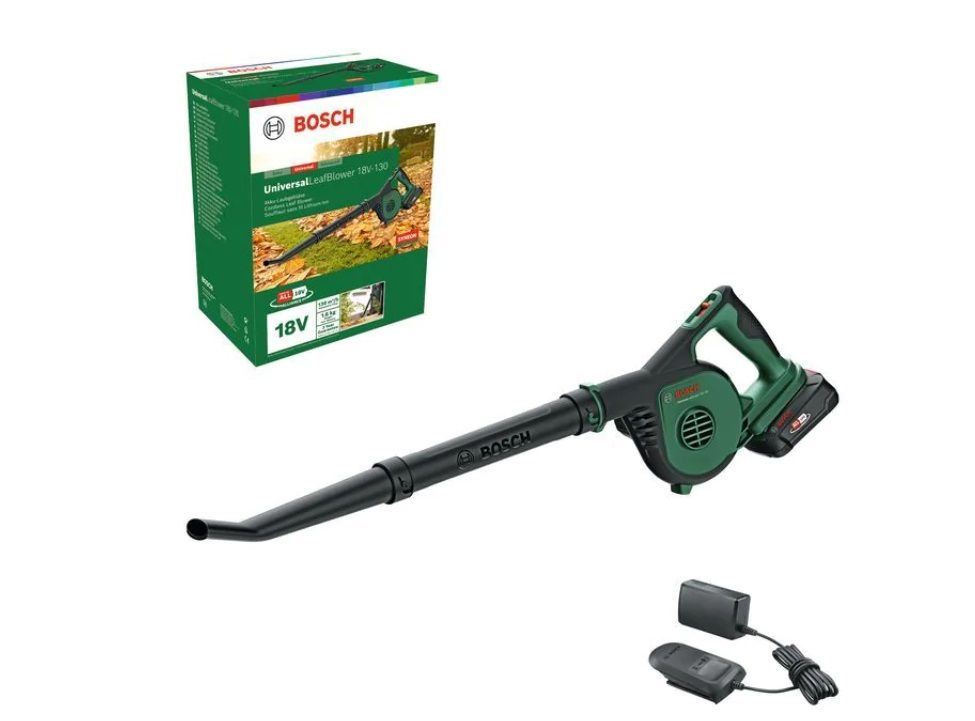 Akumulatora lapu pūtējs Bosch UniversalLeafBlower 18V-130; 18 V; 1x2,5 Ah akum.