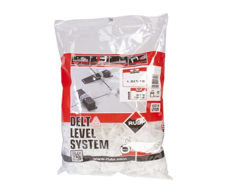 Flīžu līmeņa indikators Rubi DELTA LEVEL.SYS.; 6-15 mm; 5 mm; 400 gab.