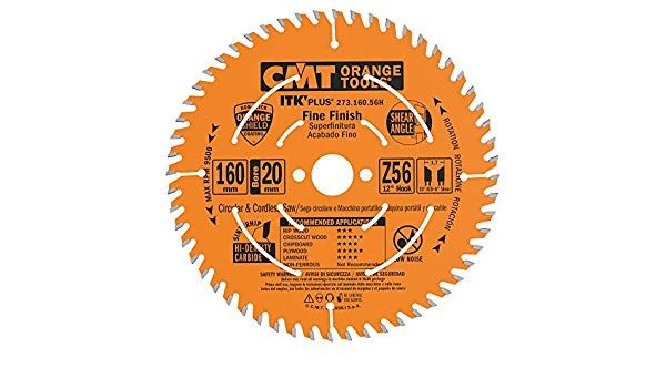 Griešanas disks kokam CMT 273; 160x1.8x20; Z56; 12°