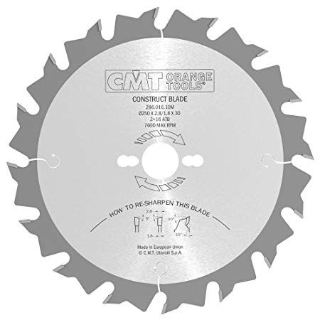 Griešanas disks kokam CMT 286; 250x2,8x30; Z16; 15°