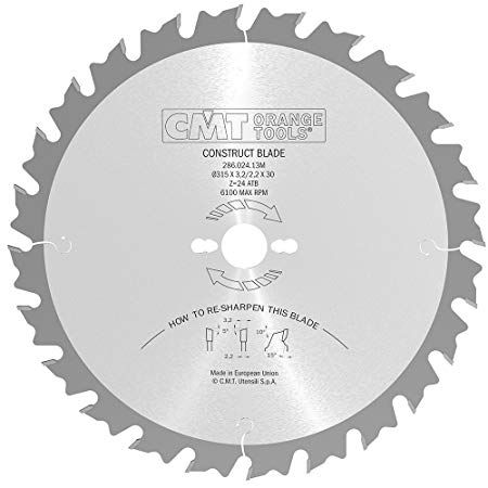 Griešanas disks kokam CMT 286; 315x3,2x30; Z24; 15°