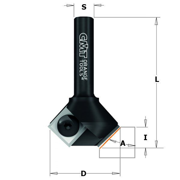 Taisnā pirkstfrēze CMT 658.045.11; 29/8 mm