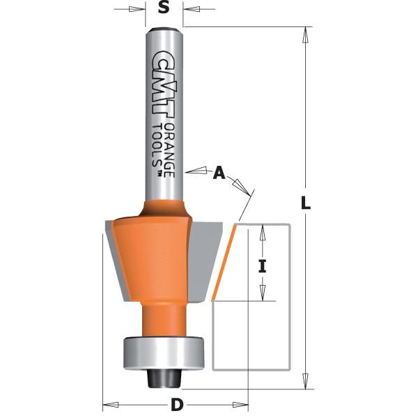 Nokāpes frēze CMT; S=6 mm; D=12,7 mm