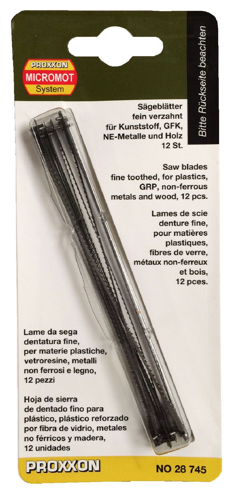 Zāģa asmens Proxxon 28745; 12 gab.
