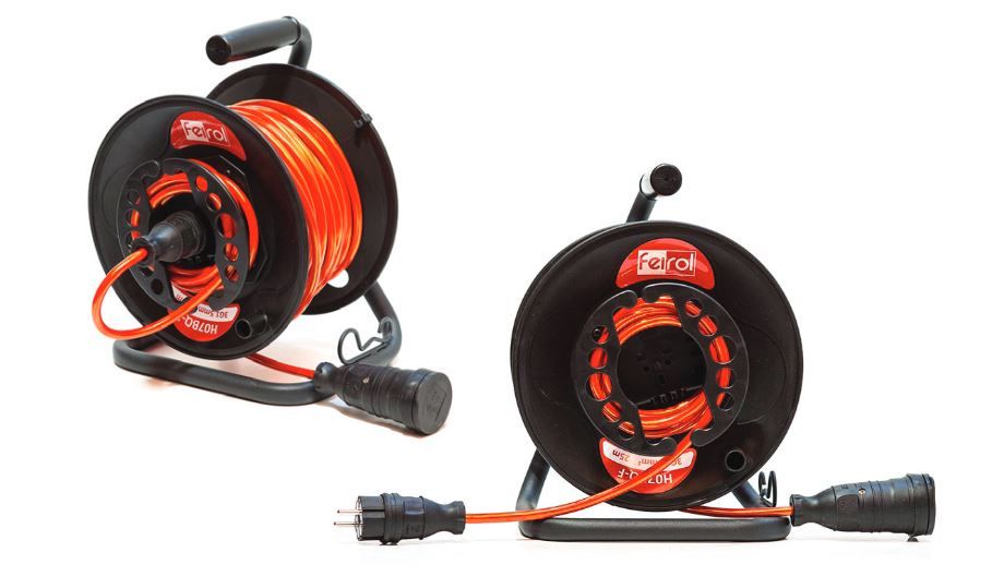 Pagarinātājs saritināms uz spoles Feirol 114045; 25 m; 3x1,5 mm²