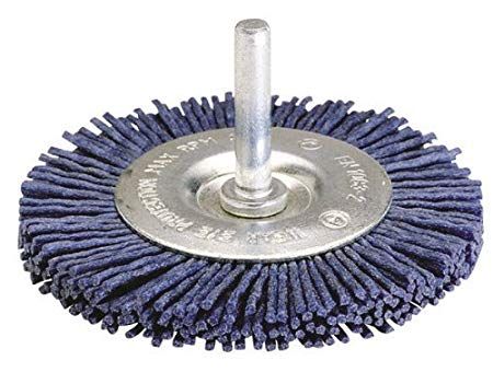 Apaļa neilona birste Wolfcraft; 100x10 mm; HEX 1/4'' maigs