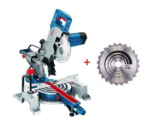 Leņķzāģis Bosch GCM 80 SJ + dāvanā griešanas disks Bosch Optiline Wood