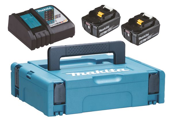 Piederumu komplekts Makita; 18 V; 2x6,0 Ah akum. + lādētājs DC18RC