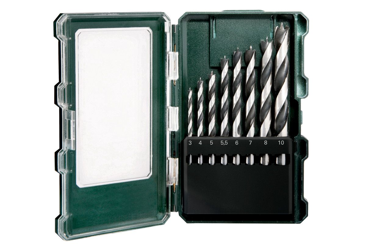 Koka urbju komplekts Metabo 8-elements drill set; 3-10 mm; 8 gab.