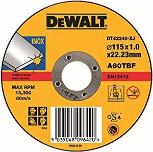 Abrazīvais griešanas disks DeWalt DT42240Z; 115x1,2 mm