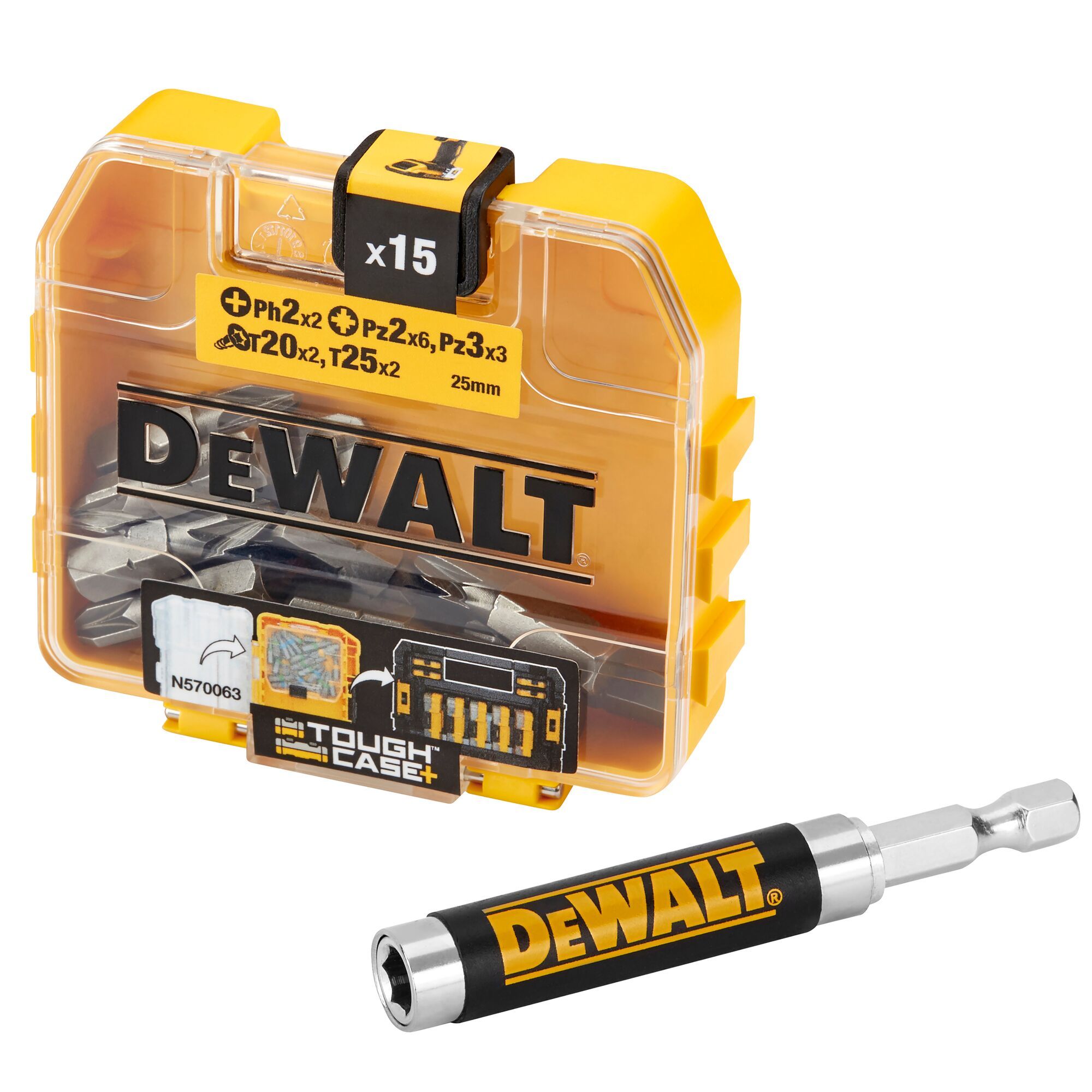 Skrūvgriežu uzgaļu komplekts DeWalt DT71511; 16 gab.