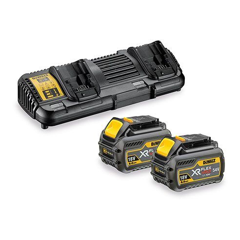 Piederumu komplekts DeWalt FlexVolt; 18 V; 54 V; 2x6,0 Ah akum. + lādētājs DCB132
