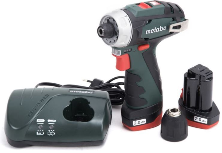 Urbjmašīna-skrūvgriezis Metabo PowerMaxx BS Basic; 12 V; 2x2,0 Ah akum.
