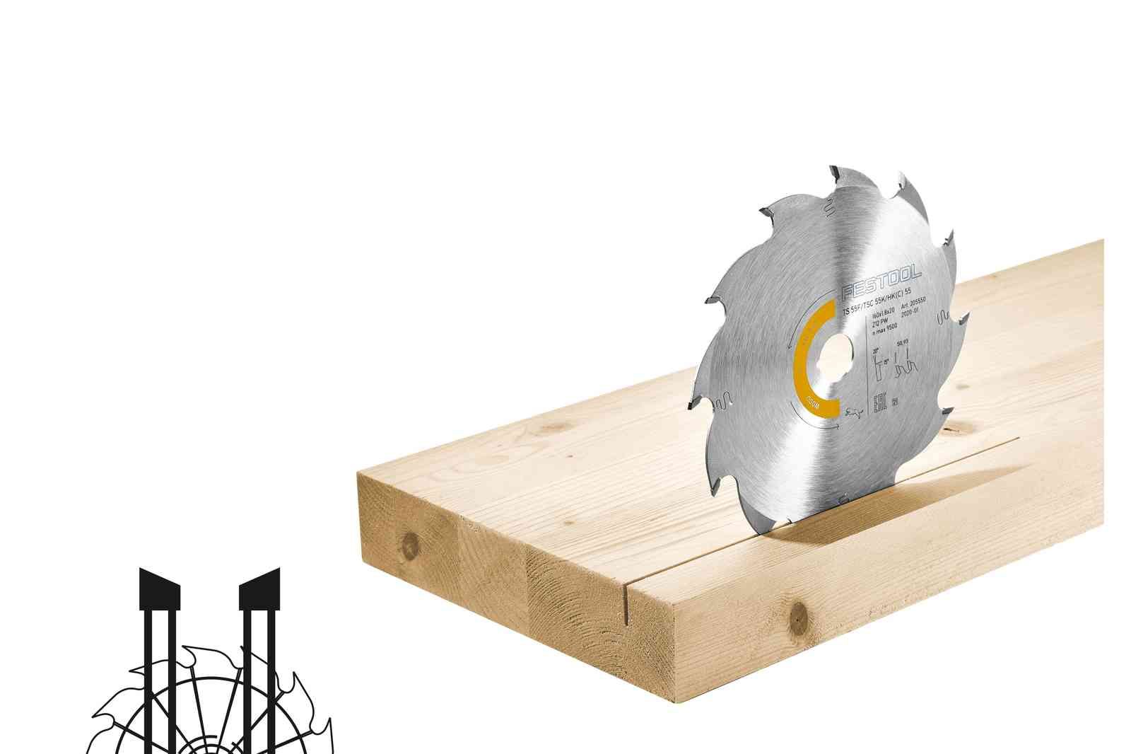 Griešanas disks kokam Festool HW 160x1,8x20 PW12