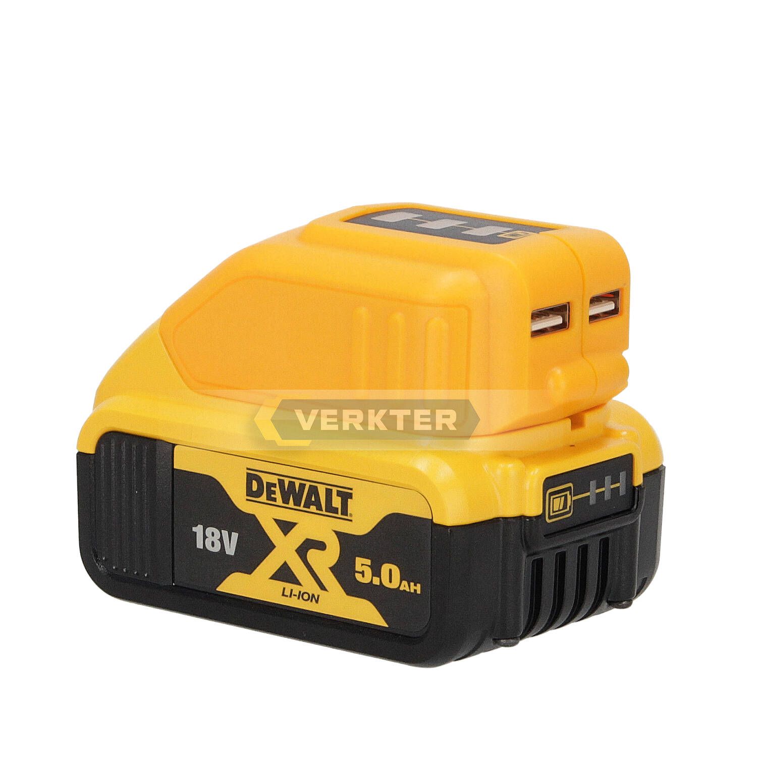 Akumulatoru adapteris Ahlio saderīgs ar DeWalt 12-18V -> USB (x2) Tālruņa akumulatoru uzlādēšanai