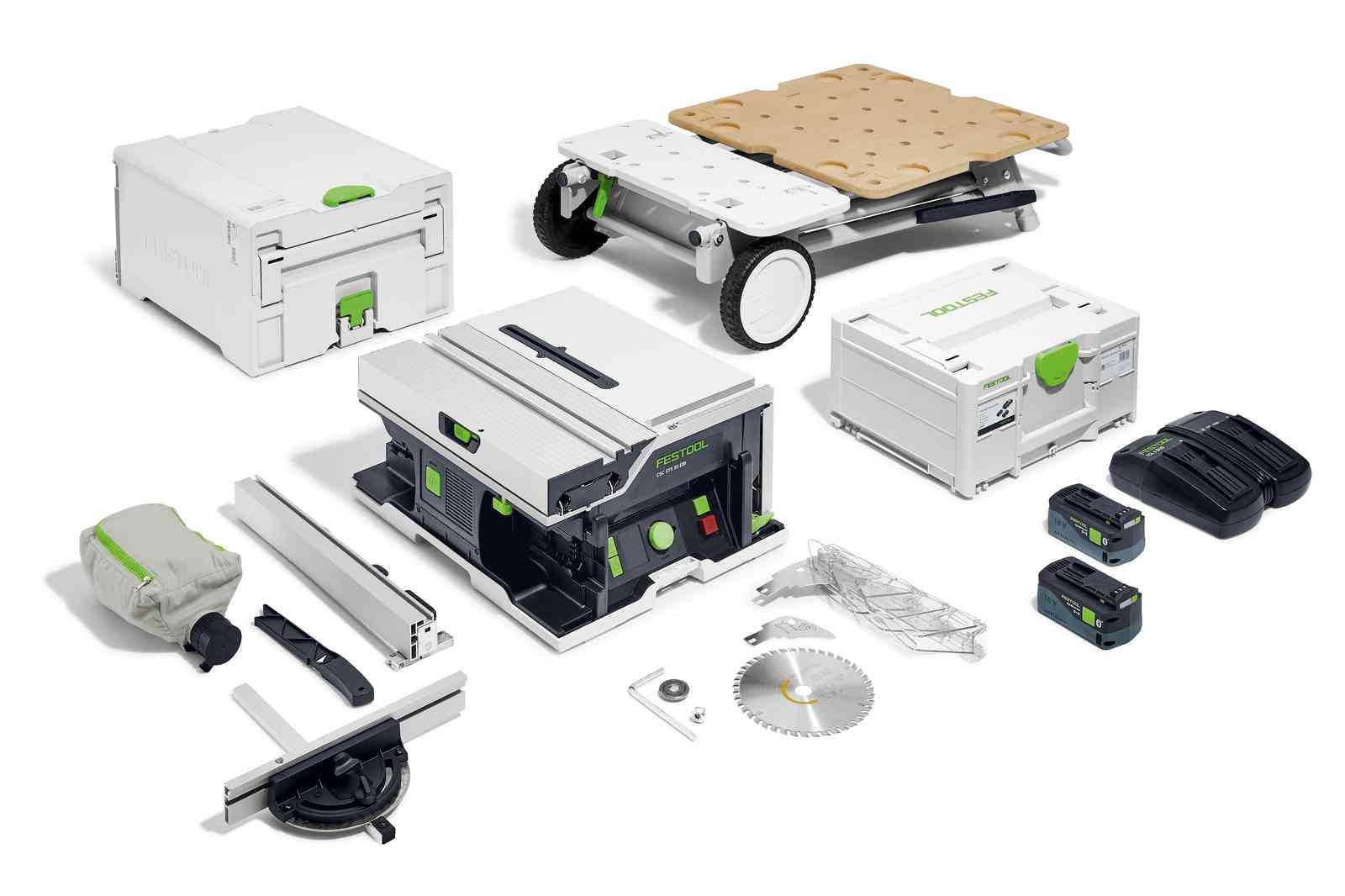 Sagarumošanas garenzāģis Festool CSC SYS 50 EBI-Set;  18 V; 2x5,0 Ah akum.