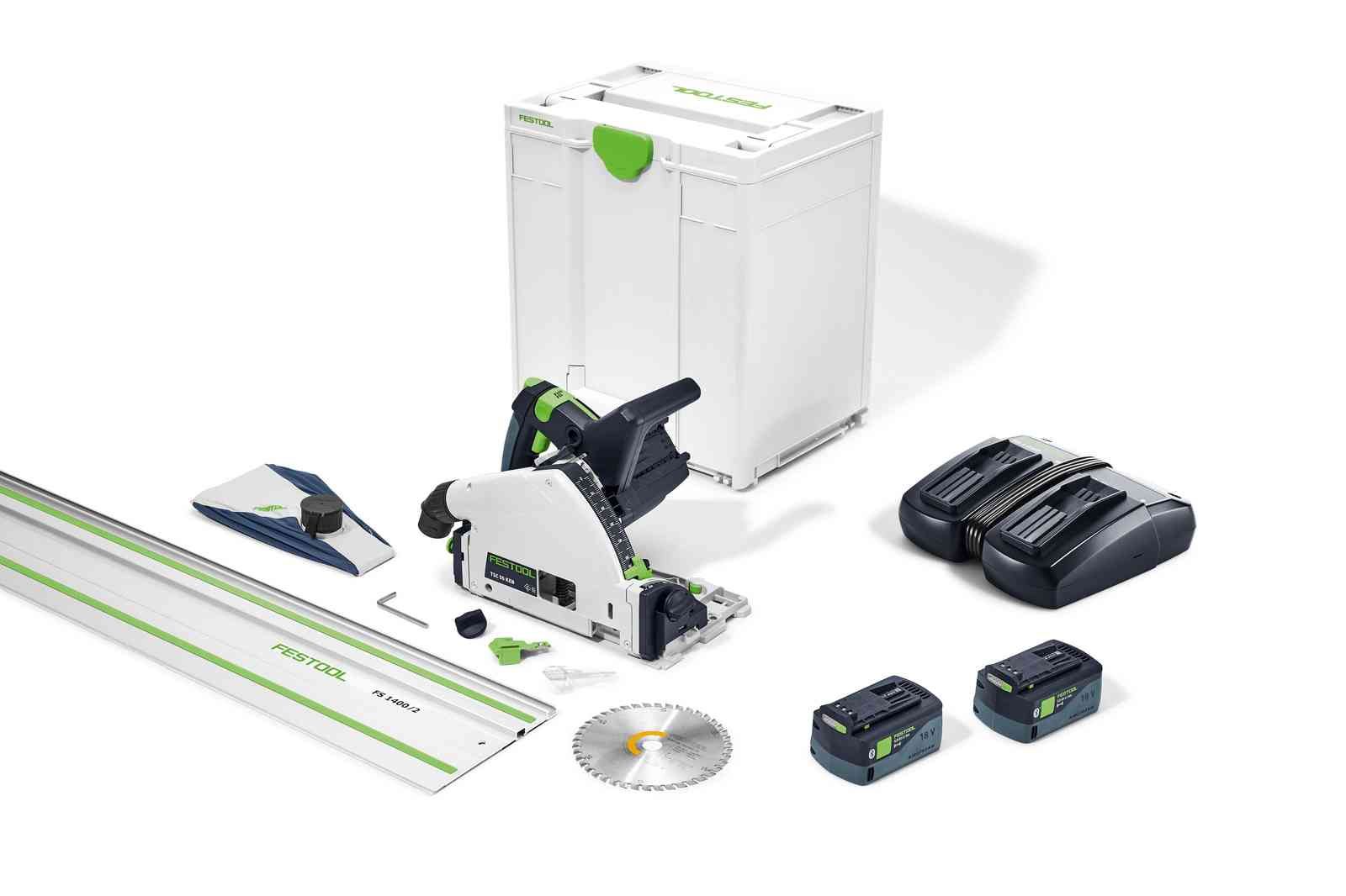 Akumulatora ripzāģis Festool TSC 55 5,0 KEBI-Plus/XL-FS;  18 V; 2x5,0 Ah akum.
