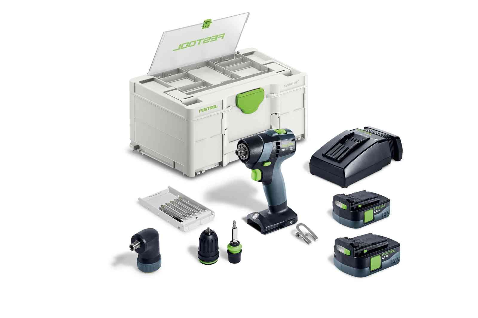 Urbjmašīna-skrūvgriezis Festool QUADRIVE TDC 18/4 5,0/4,0 I-Set;  18 V; 5,0 Ah + 4,0 Ah akum.