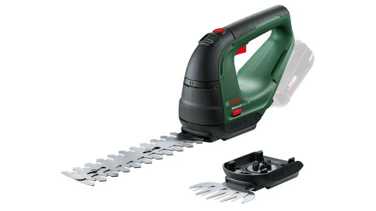 Dzīvžogu un zāles šķēres Bosch AdvancedShear 18V-10; 18 V (bez akumulatora un lādētāja)