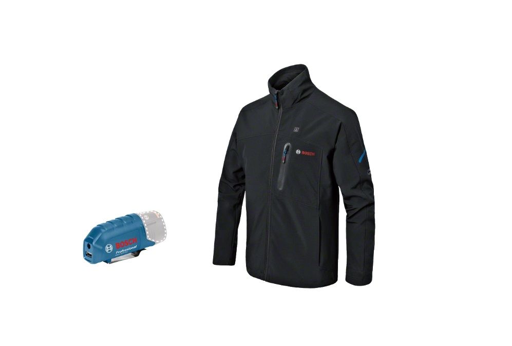 Apsildāma jaka Bosch GHJ 12; 2XL; 18 V + usb adapteris GAA 12V-21 (bez akumulatora un lādētāja)