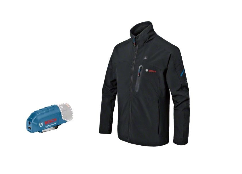 Apsildāma jaka Bosch GHJ 12; M; 18 V + usb adapteris GAA 12V-21 (bez akumulatora un lādētāja)