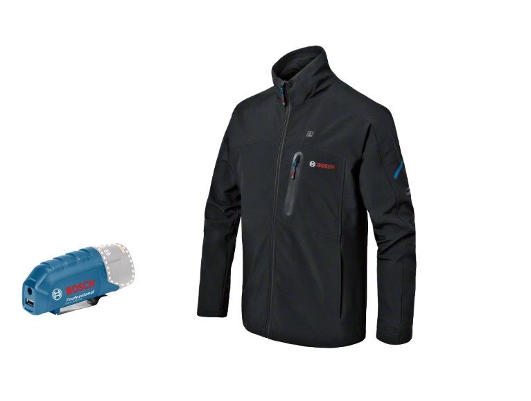 Apsildāma jaka Bosch GHJ 12; S; 18 V + usb adapteris GAA 12V-21 (bez akumulatora un lādētāja)