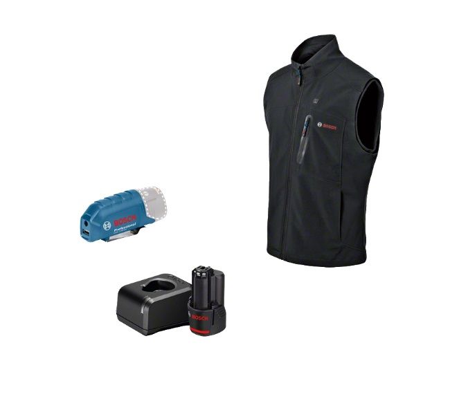 Apsildāma veste Bosch GHV 12; L; 12 V; 1x2,0 Ah + usb adapteris GAA 12V-21
