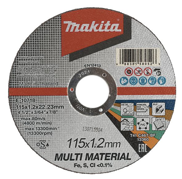 Abrazīvais griešanas disks Makita E-10718; 115x1,2x22,23 mm