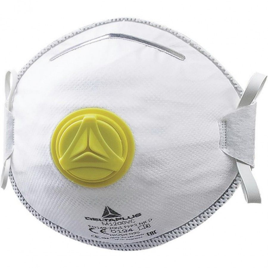 Respirators ar vārstu Delta Plus FFP2 M1200V; 10 gab.