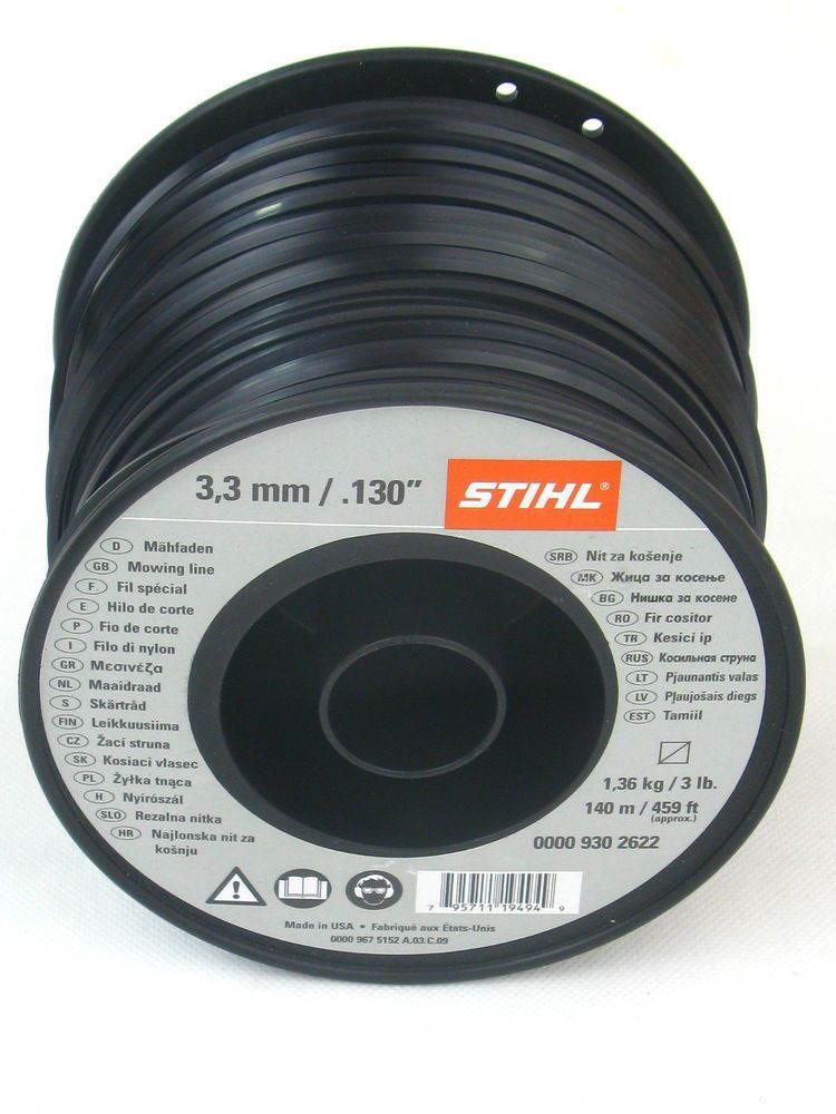 Aukla trimmerim Stihl; 3,3 mm x 142 m kvadrātaina